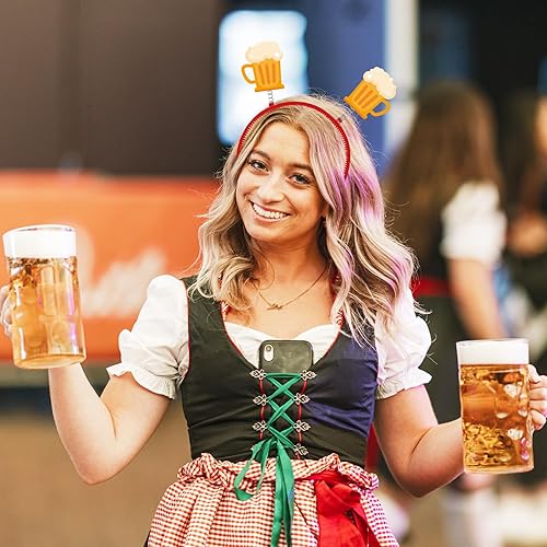Miniatura 2 de 8 diademas para la cabeza del Oktoberfest – Cerveza alemana bávara bávara, accesorios de fiesta, suministros de decoración