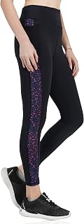 NEVER LOSE Women's Skinny Fit Nylon Leggings with Side Pocket (NLWLEGP3039-XXL_Black_2XL) Price In India
