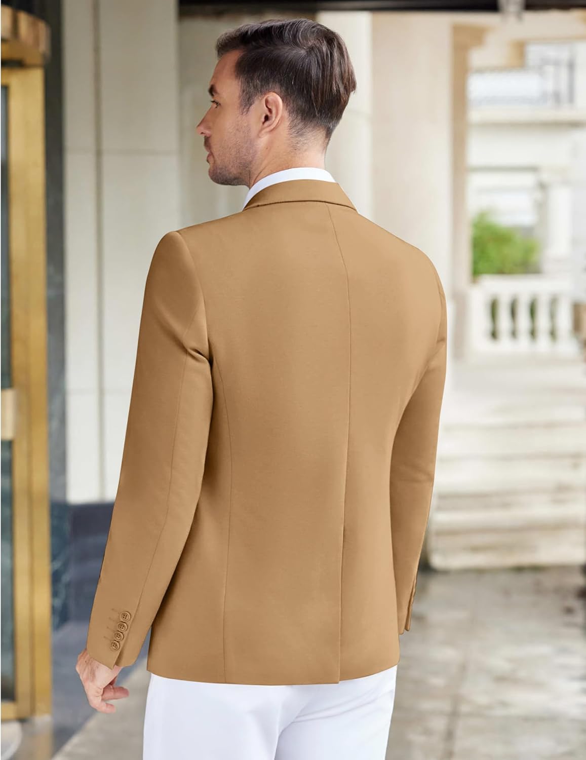 COOFANDY Men's Casual Knit Blazer Stretch Slim Fit Sport Coat Two Button Lightweight Suit Jackets - Image 3