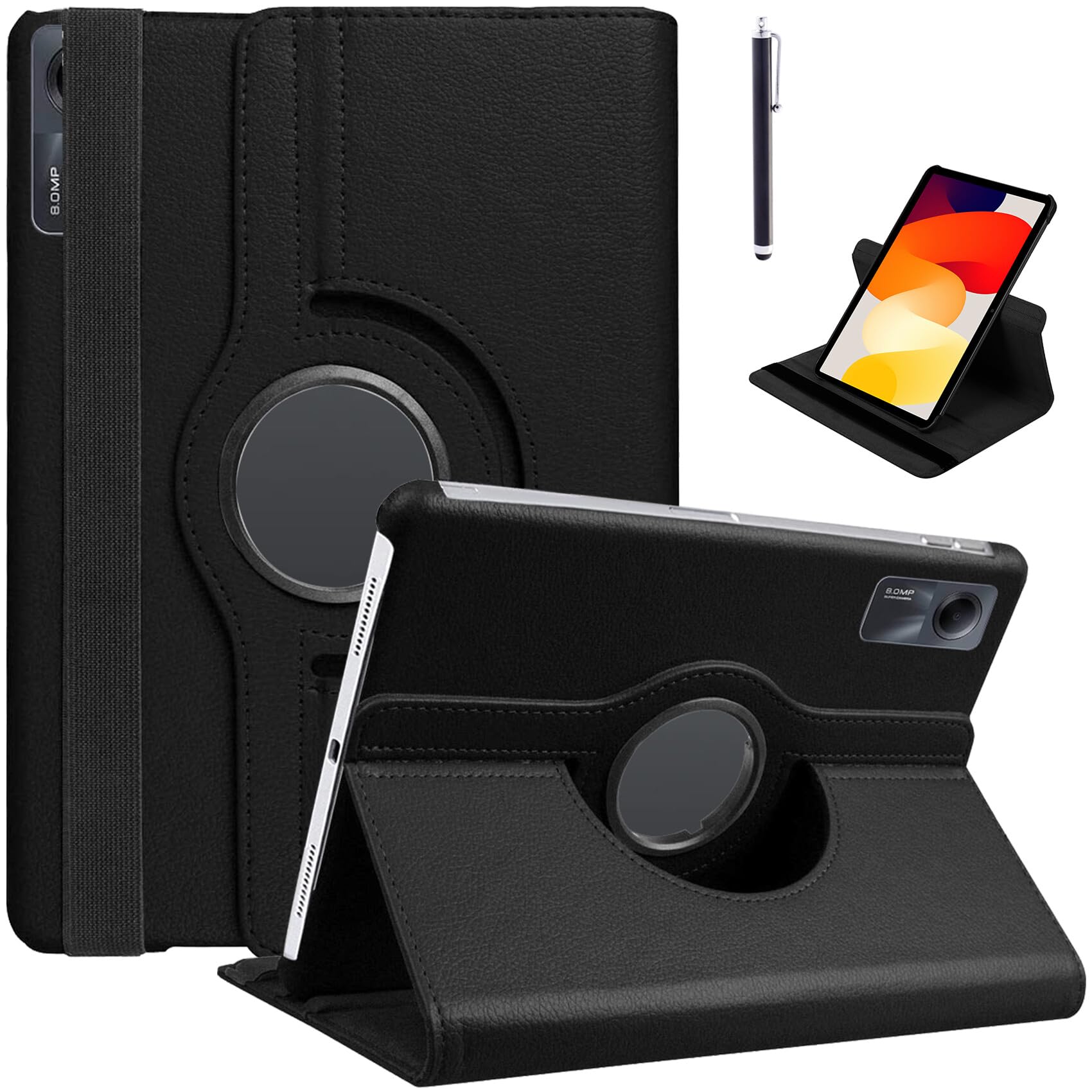 Robustrion Cover for Redmi Pad SE 11 inch Cover Case, 360 Rotation Cover Case for Redmi Pad SE 11 inch Tablet [Auto Sleep/Wake Support] - Black (B0D42ZVW6B) Amazon Price History, Amazon Price Tracker