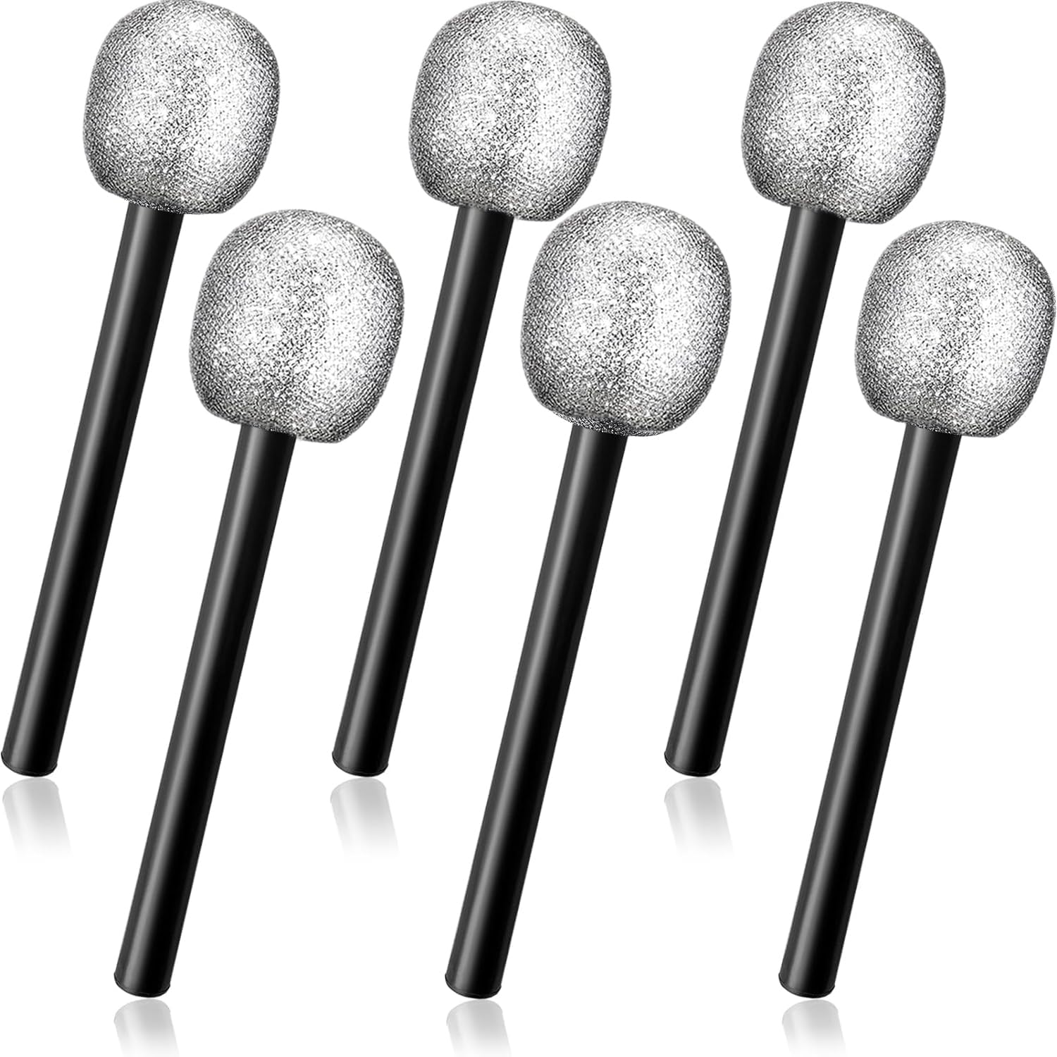 6 Piezas Micrófonos Falsos,Accesorios Fiesta,Microfono Karaoke para Niños,para Niños Canta Partido Musica,para Fiestas en Casa/Regalos