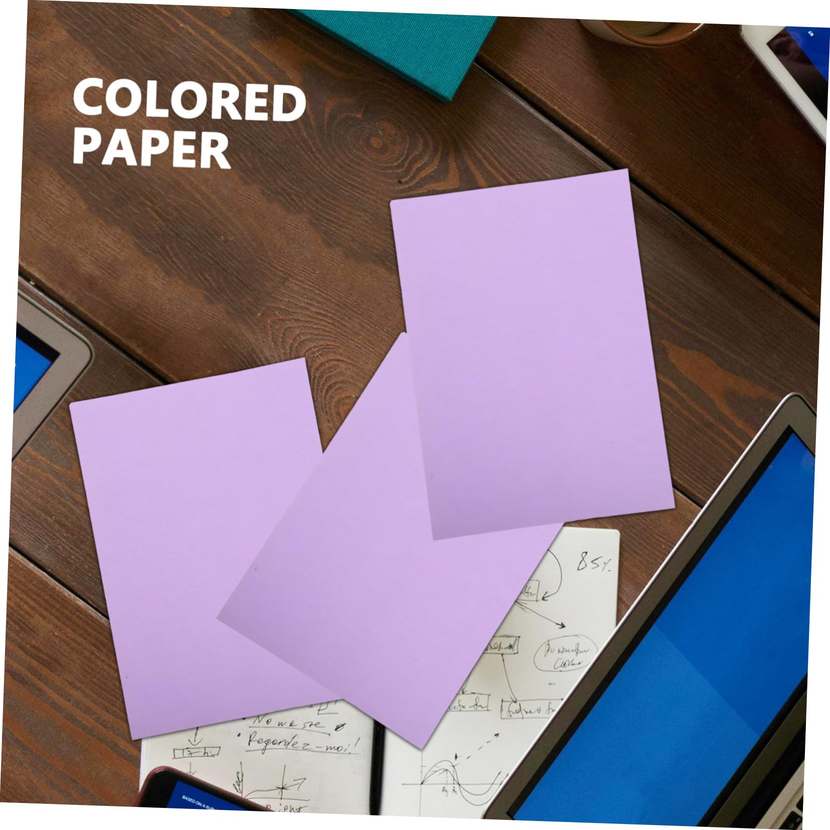 Lavande Papier Facile à Couper en Pâte de Bois 100 Pièces, Origami