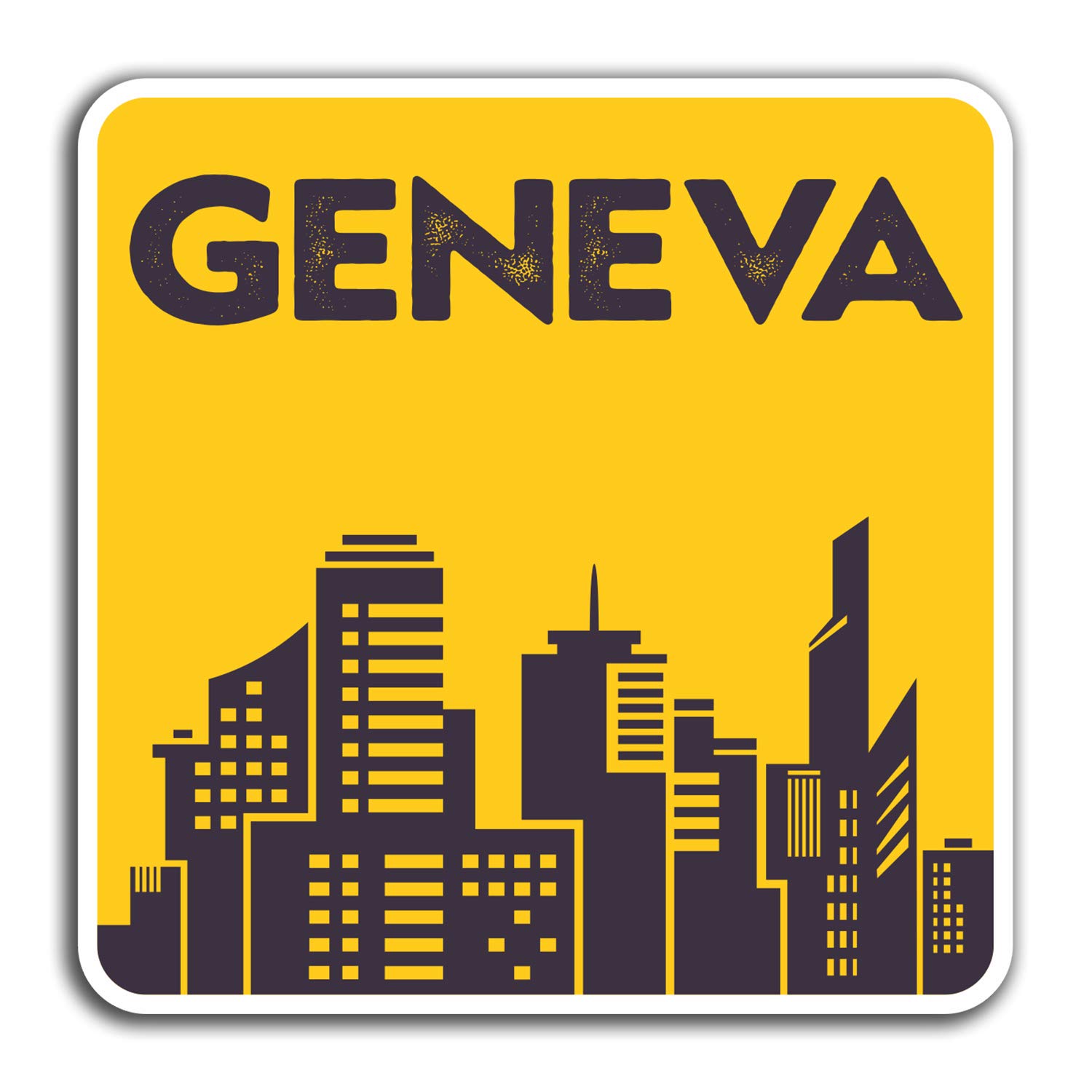 2 x 10cm Geneva Switzerland Vinyl Stickers - Fun Sticker Laptop Luggage #32773 (10cm Wide)