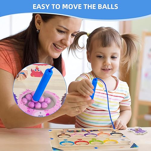 Miniatura 5 de Juguetes para niños, juguetes de Navidad para niños, juguete educativo para niños, juguete magnético de madera, juguetes de clasificación de