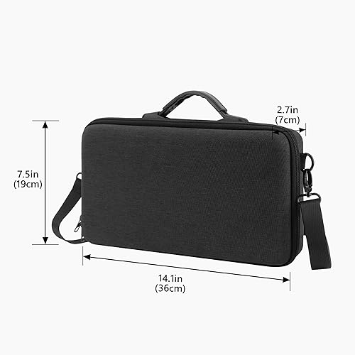 Miniatura 5 de GEEKRIA Funda de transporte de viaje, compatible con Blackmagic Design ATEM Mini ProATEM SDI, bolsa protectora rígida de EVA (gris oscuro)