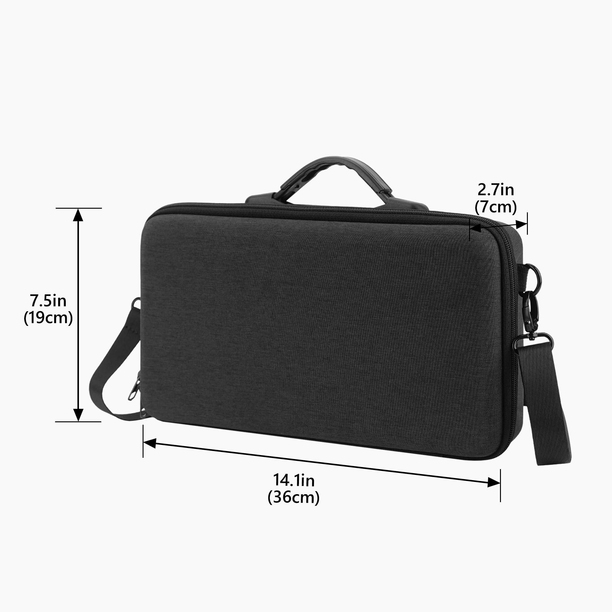 GEEKRIA Funda de Transporte, Compatible con Blackmagic Design ATEM Mini Pro/ATEM SDI, Bolsa Protectora de Carcasa rígida EVA (Gris Oscuro)