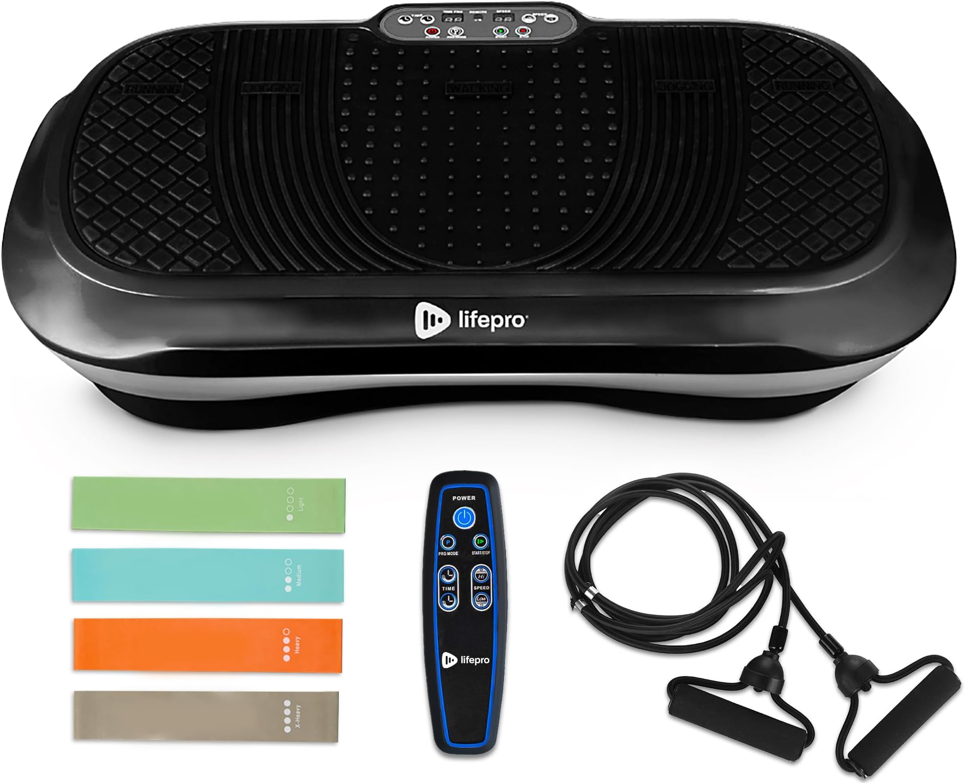LifePro Vibration Plate Exercise Machine For Lymphatic Drainage | Waver | 99 Speed Levels & 9 Program Mode | Full Body Exercise Machine For Home Use | Resistance Bands & Remote