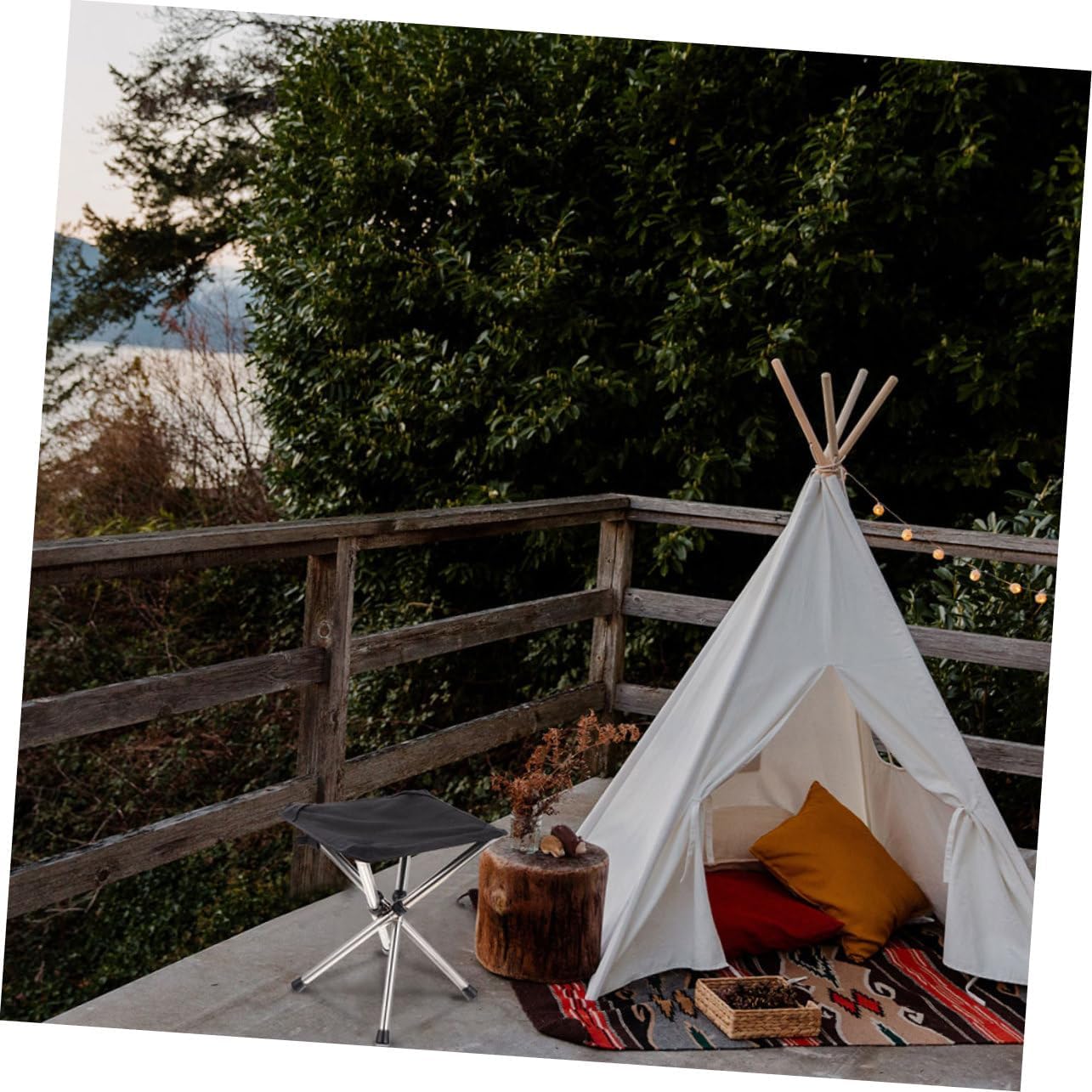 Telescopic Camping Stool Portable Folding Chair for Fishing and Easy to Carry