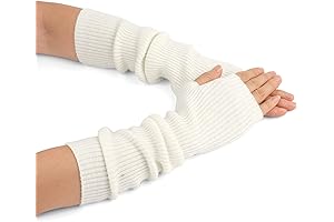 Flammi Cashmere Blended Fingerless Knit Gloves: Elegant Warmth for Your Hands