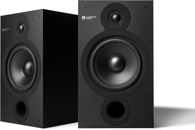 Cambridge Audio SX-60 Standmount Speakers - 6.5" Woofer, 1" Silk Dome Tweeter (Matt Black)