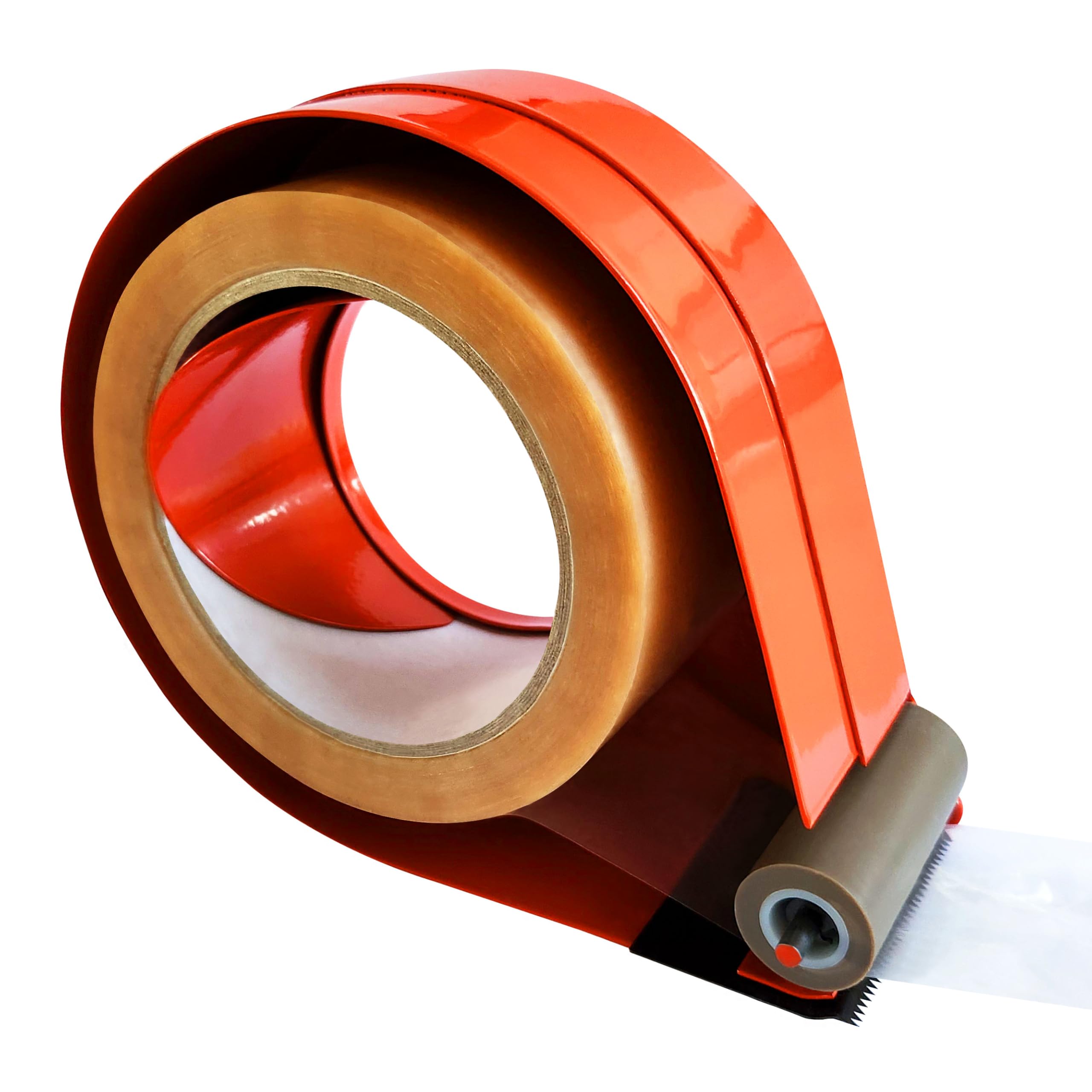 KLEBESHOP24 Packbandabroller aus Metall bis 50 mm Breite | Für einseitiges Klebeband und Packband, zum Verschließen von Paketen und Kartons