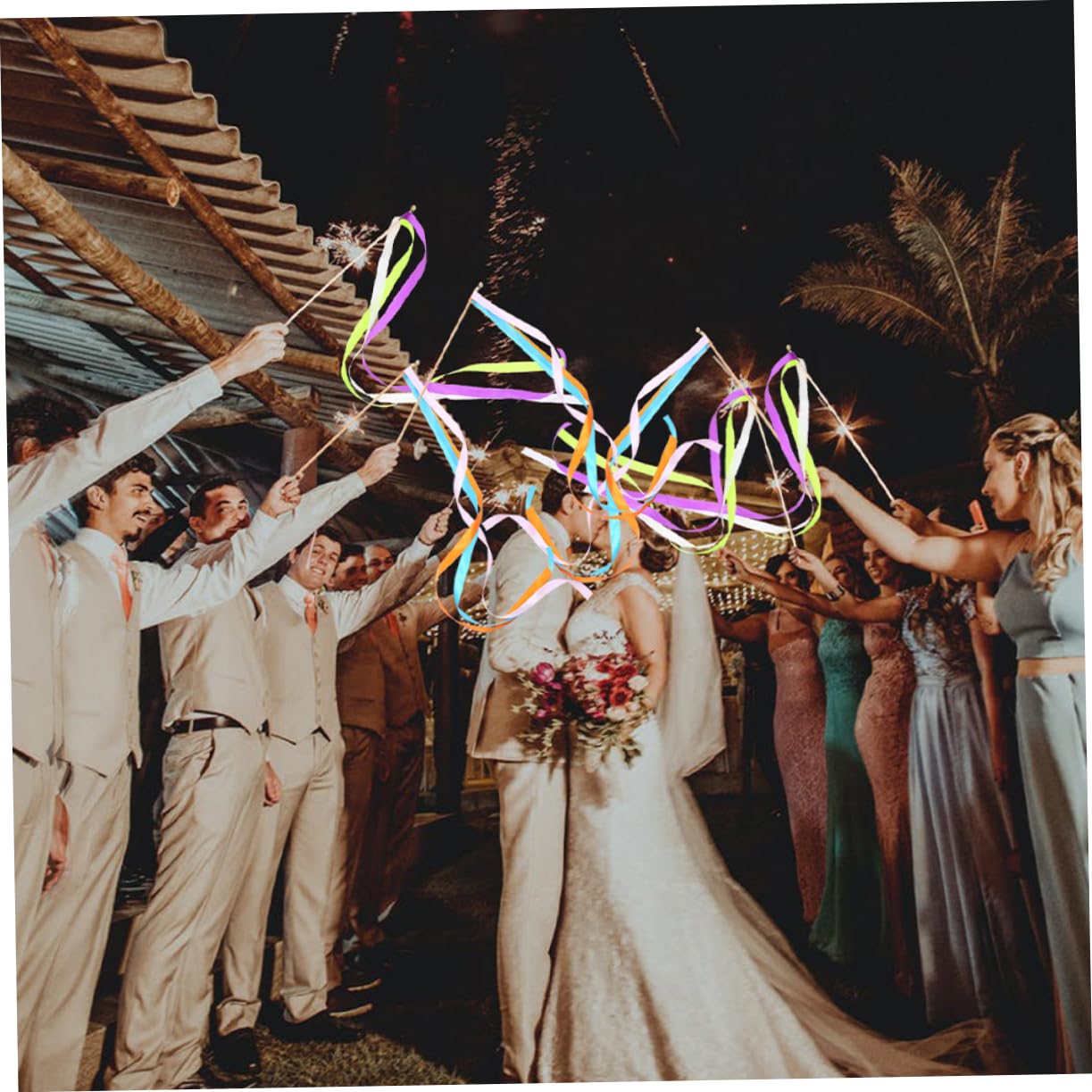 PLAFOPE 40stücke Hochzeit Bänder Feenstäbe Dekorative Streamer Stäbe Für Hochzeitsfeiern Partys Und Besondere Anlässe Inklusive Lebhaften Farben