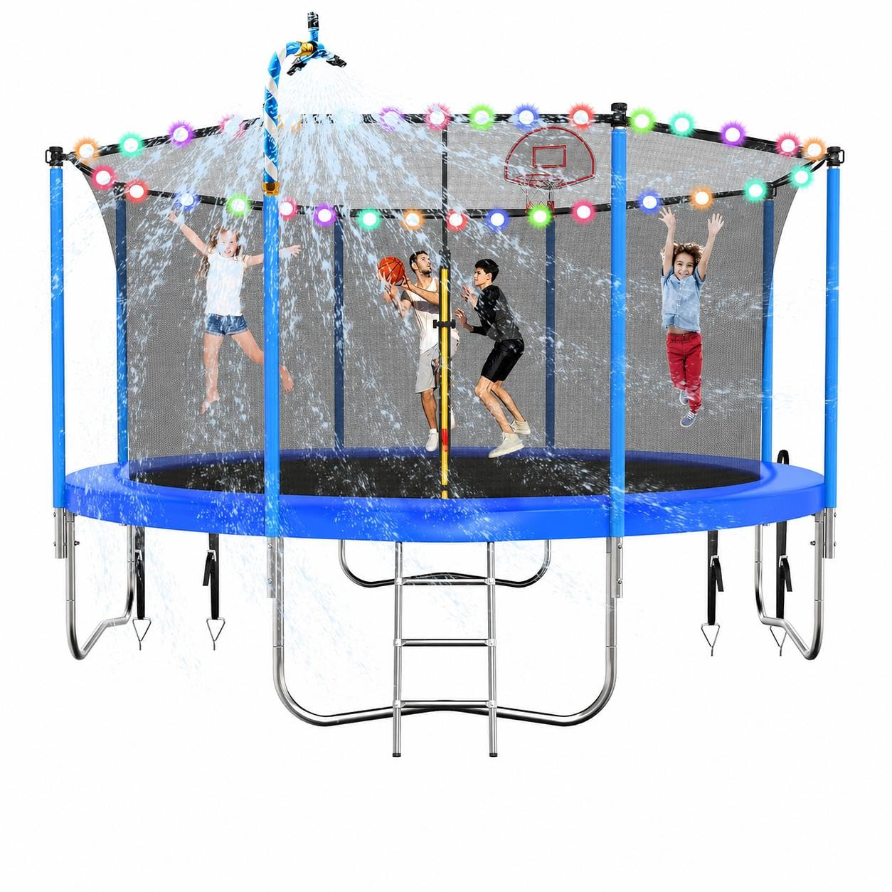 Lyromix 12FT Trampoline with Basketball Hoop