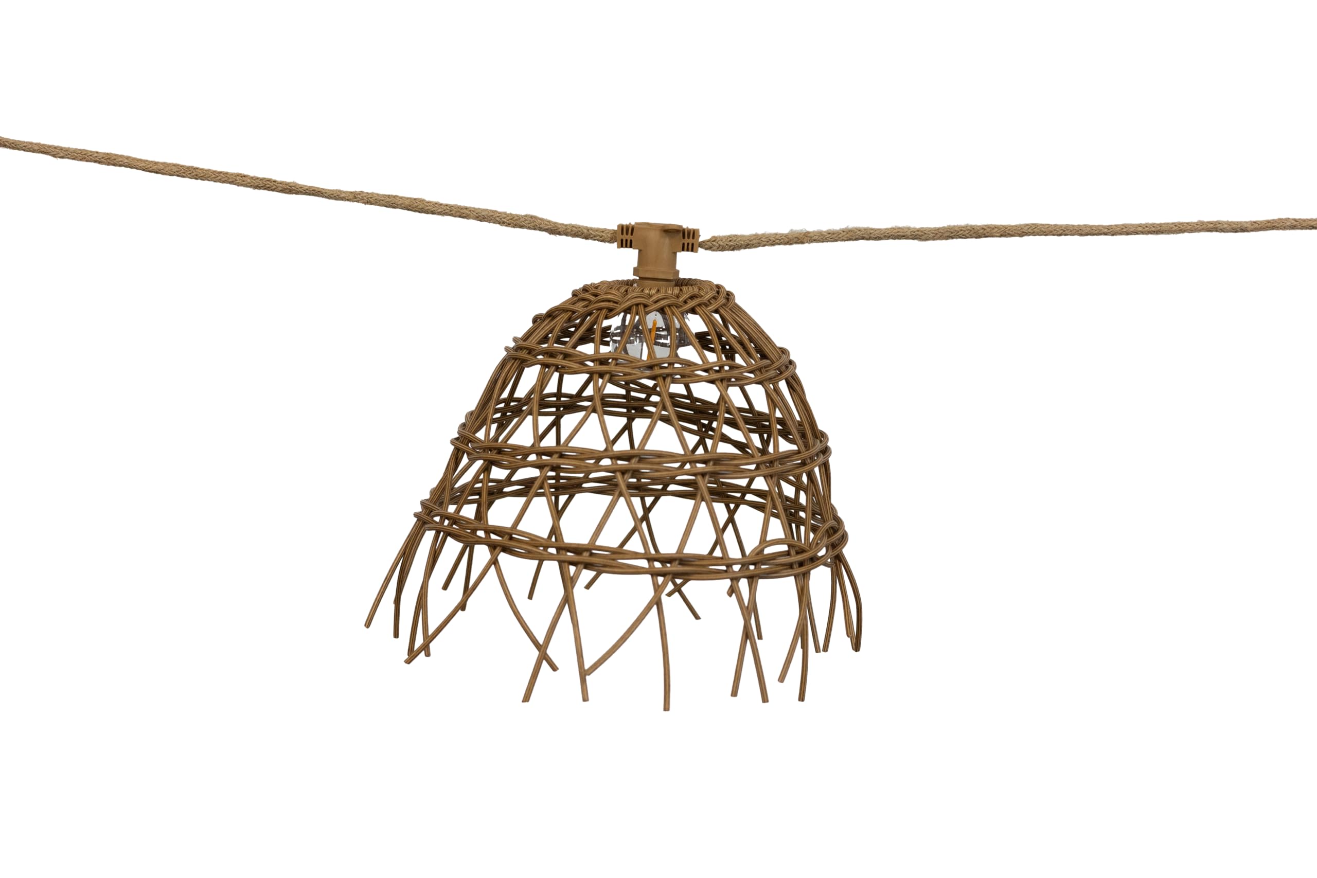 newgarden Alma dekorative Lichterkette mit 800 cm langem Kabel, Jutetyp und Solarladung, wiederaufladbar, warmes LED-Licht, ideal für den Innen- und Außenbereich, entworfen in Spanien