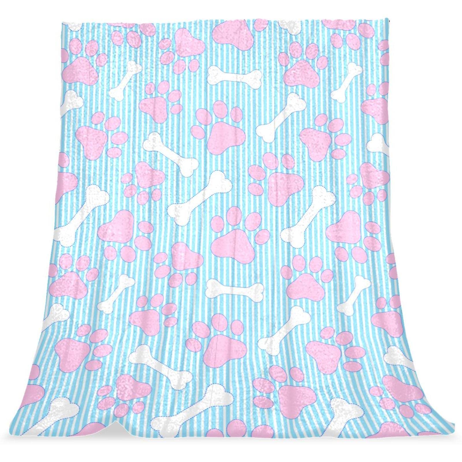 Couvertures chaudes et douces en microfibre peluche rose pour lit et canapé