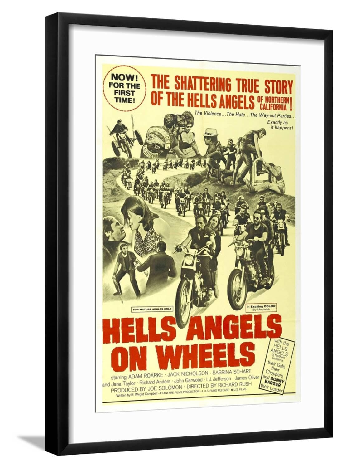 Amazon.com: ART.COM Wall Art Print HELLS ANGELS ON WHEELS, 1967 on