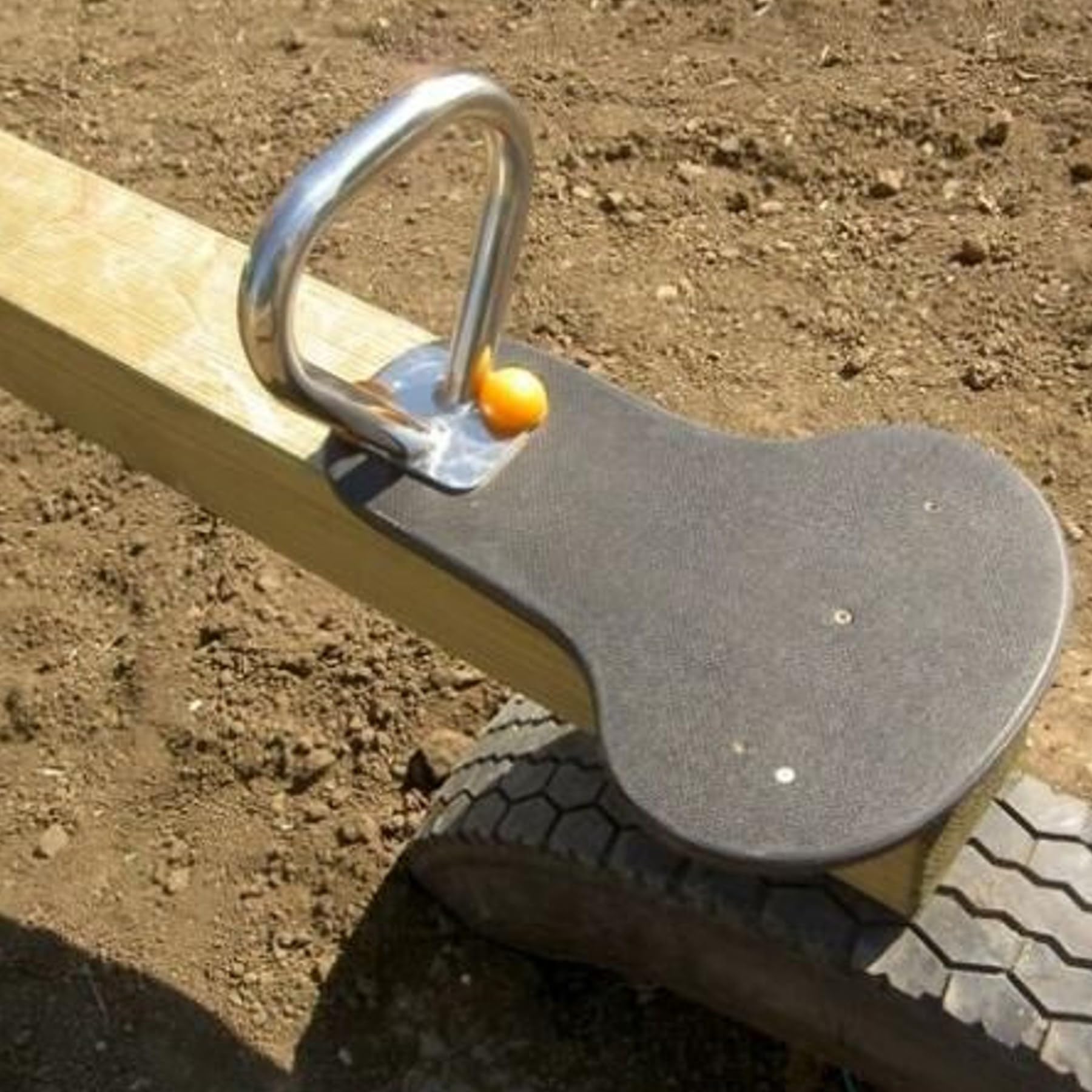 Loggyland Edelstahl Wippengriff Hangelgriff für Kantholz Selbstbau oder Eigenbau für Kinderwippe, Kinderspielplatz oder Hangelgerüst Rohr Ø 25 mm