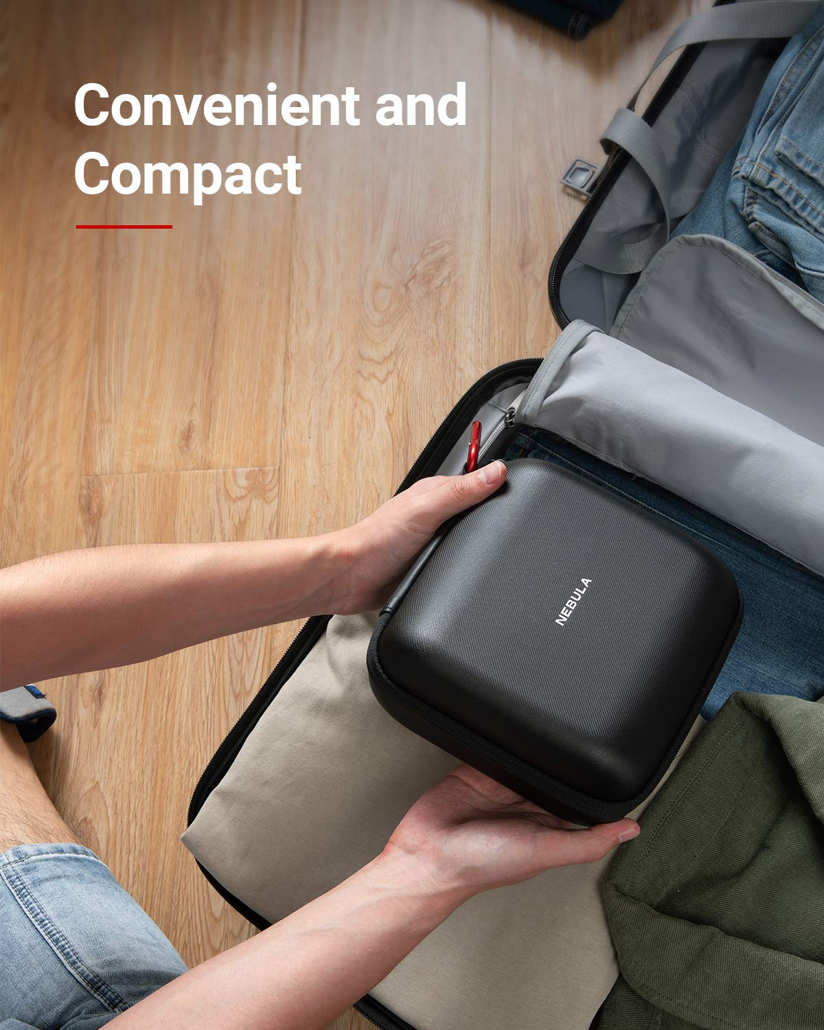 Anker Nebula Capsule Maxプロジェクタートラベルケース付き Nebula Capsule 公式トラベルケース | プロジェクターアクセサリ
