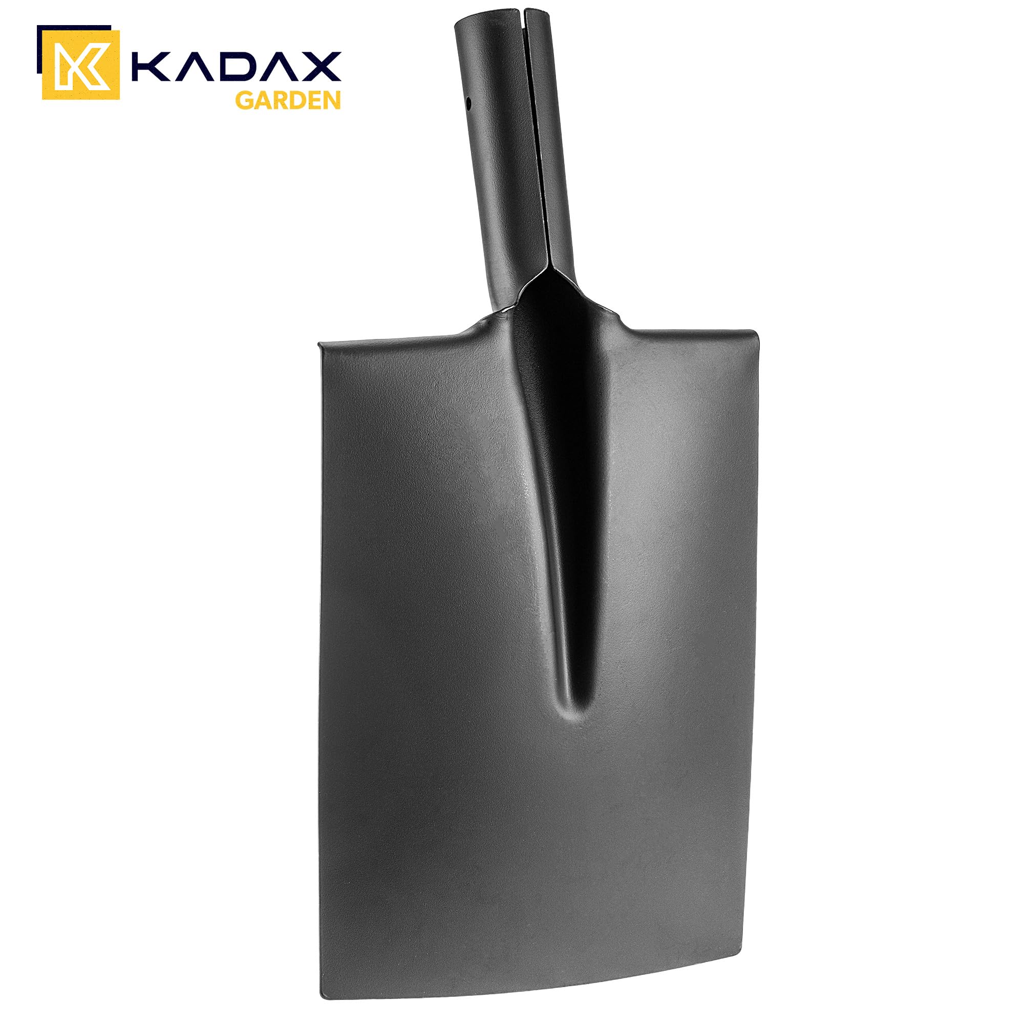 KADAX Gartenspaten ohne Griff, Robuster Spaten für Garten, Universelle Schaufel, Gartenschaufel ohne Stiel, Spatenschaufel aus Stahl, Sandschaufel (Schwarz 40,5x20 cm)