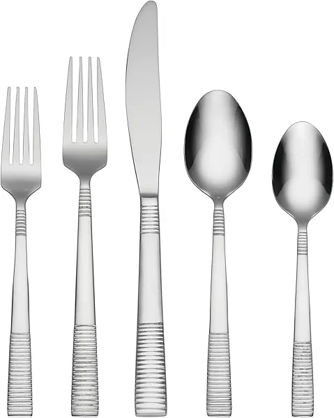 Oneida Paxton 42 Piece Everyday Flatware Set, Service for 8, 18/0 Stainless Steel, Silverware Set