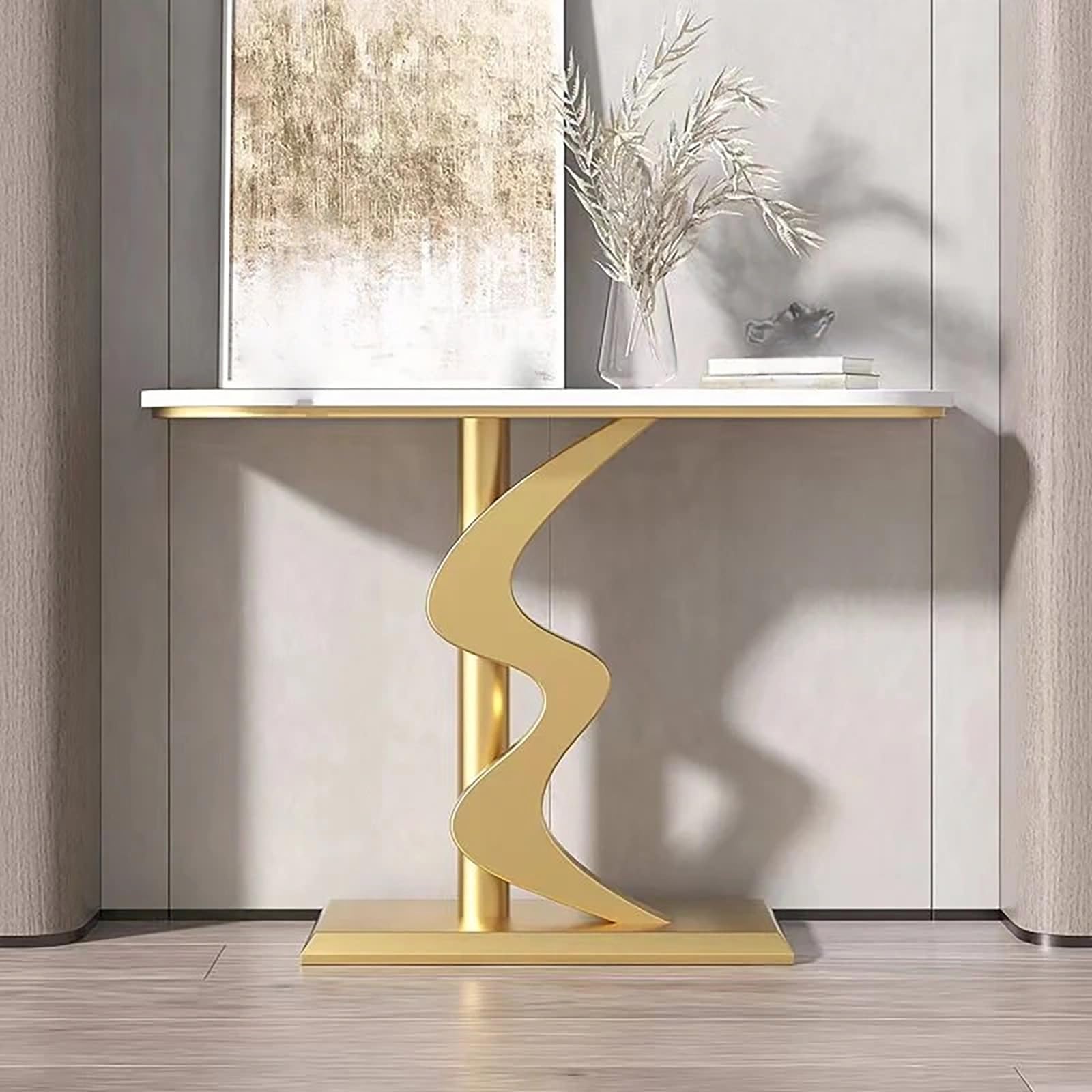 Mesa consola estrecha para pasillos pequeños que ahorra espacio