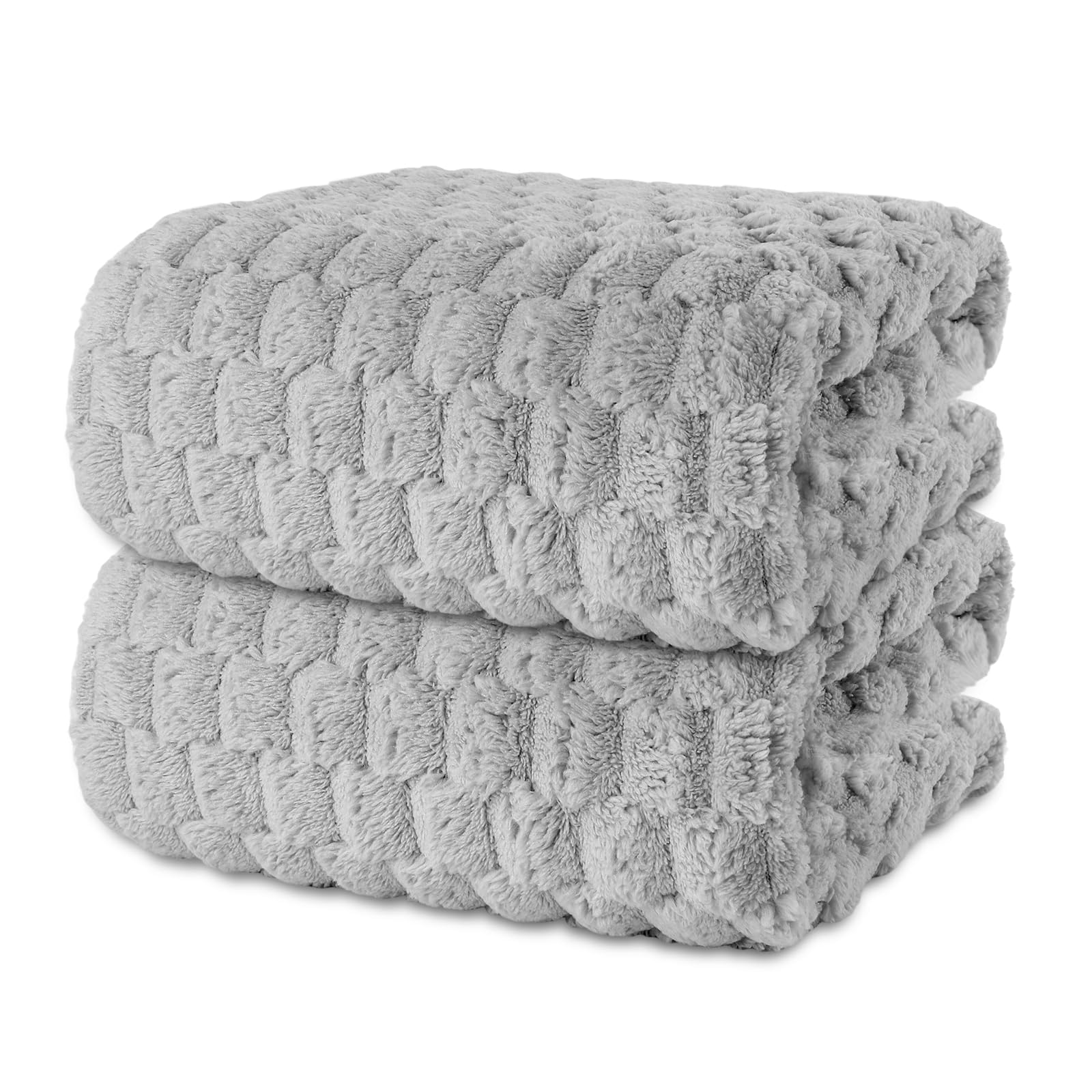 meishiqi 2 Pack Microfiber Bath Towels - Extra Large, 35" x 70", Super Absorbent, Quick Dry, Plush and Fluffy, Luxury Towel Set for Bathroom, Spa, Gym