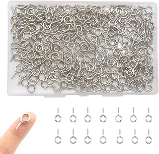 CEEYSEE 300 Pcs Small Eye Screws 9 x 19mm Min...,