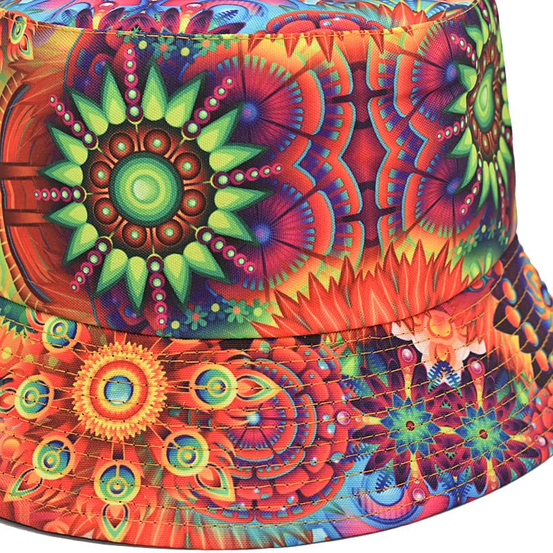 Image of Quanhaigou Bucket Hat for Men Women,Packable Reversible Printed Sun Hats,Fisherman Outdoor Summer Travel Hiking Beach Caps