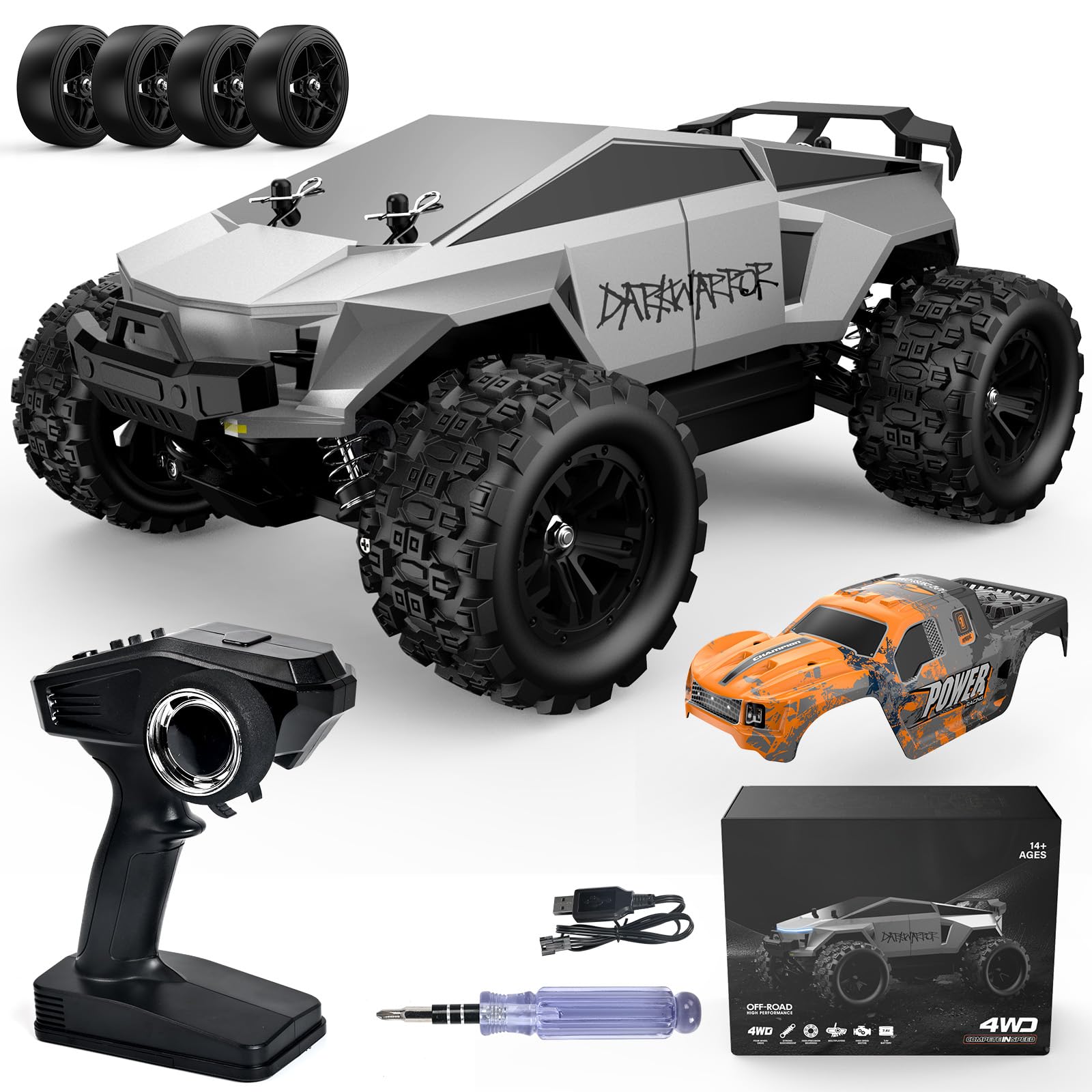 kolegend 2-in-1 RC Cyber Monster Truck & Drift Car