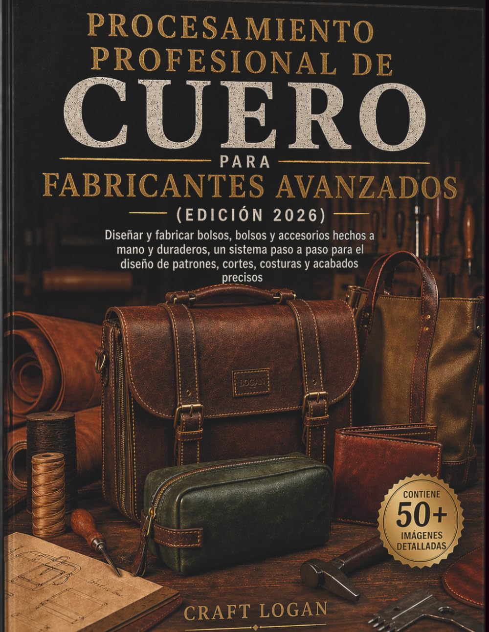Procesamiento profesional de cuero para fabricantes avanzados (edición 2026): Diseñar y fabricar bolsos, bolsos y accesorios hechos a mano y ... cortes, costuras y acabados precisos