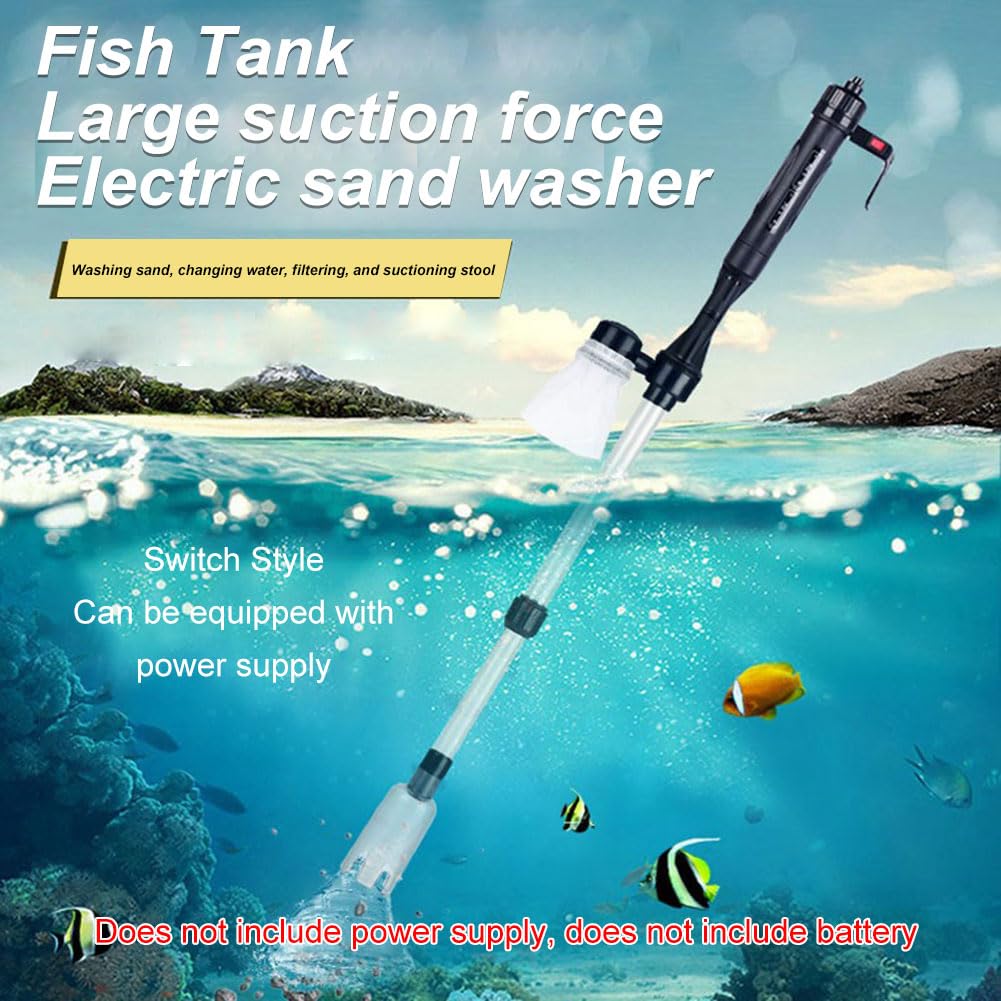 Limpiador de Grava para Acuario, 3 en 1 Aspirador Automático para Acuario, Cambio de Agua de Acuario, Multifuncional Cambiadores de Agua, Limpiador de Peceras para Lavado de Arena Cambio de Agua