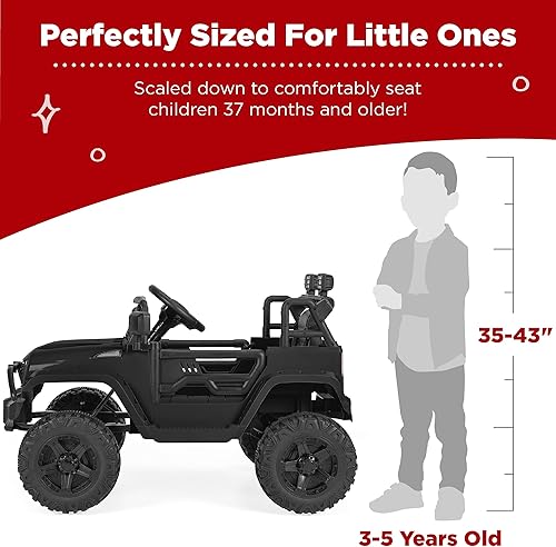 Miniatura 4 de Best Choice Products 12V Kids Ride On Truck Car w/Parent Remote Control, Spring Suspension, LED Lights, AUX Port - Black Negro