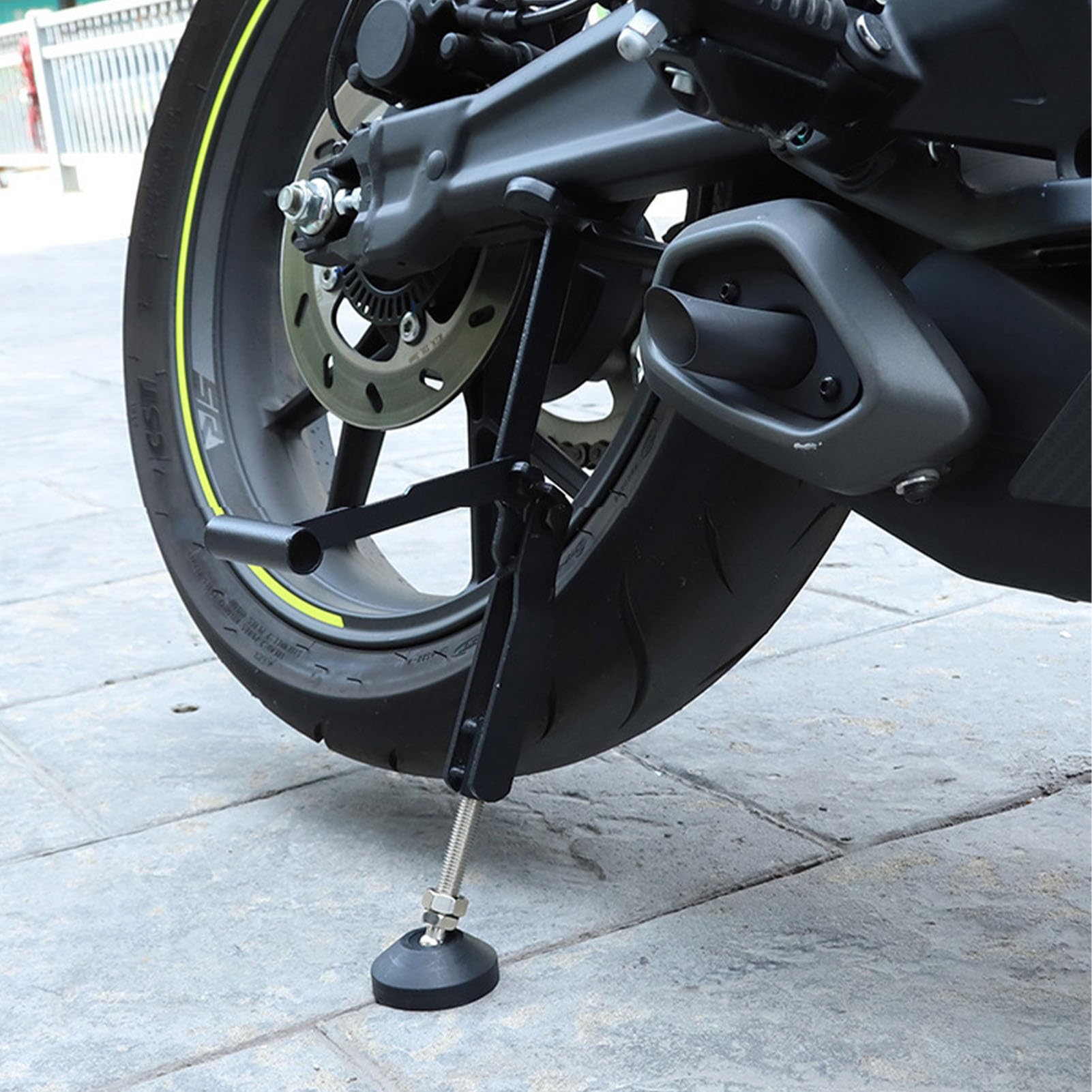 Support de Levage de Roue de Moto, Supports et élévateurs de vélo Tout-Terrain - Support de Roue de Moto antidérapant - Élévateur portatif de Moto de réglage de la Hauteur pour Outil Pratique