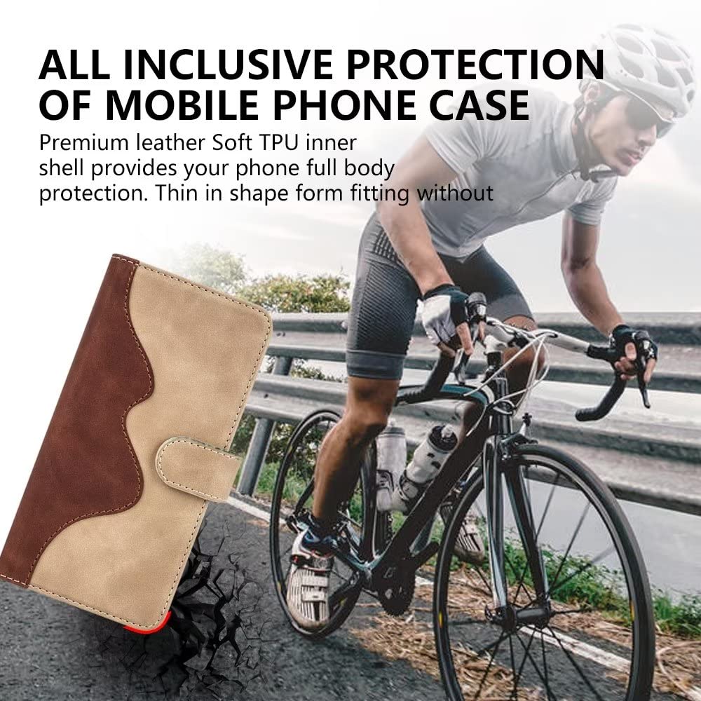 TINGYR Cover per Oppo A58 4G, Flip Custodia Carte di Credito da Funzione Stand con Supporto, Anti-Slip Slot Portafoglio Flip Protettivo Dell'ente Completo Slim Fit Cover- Verde