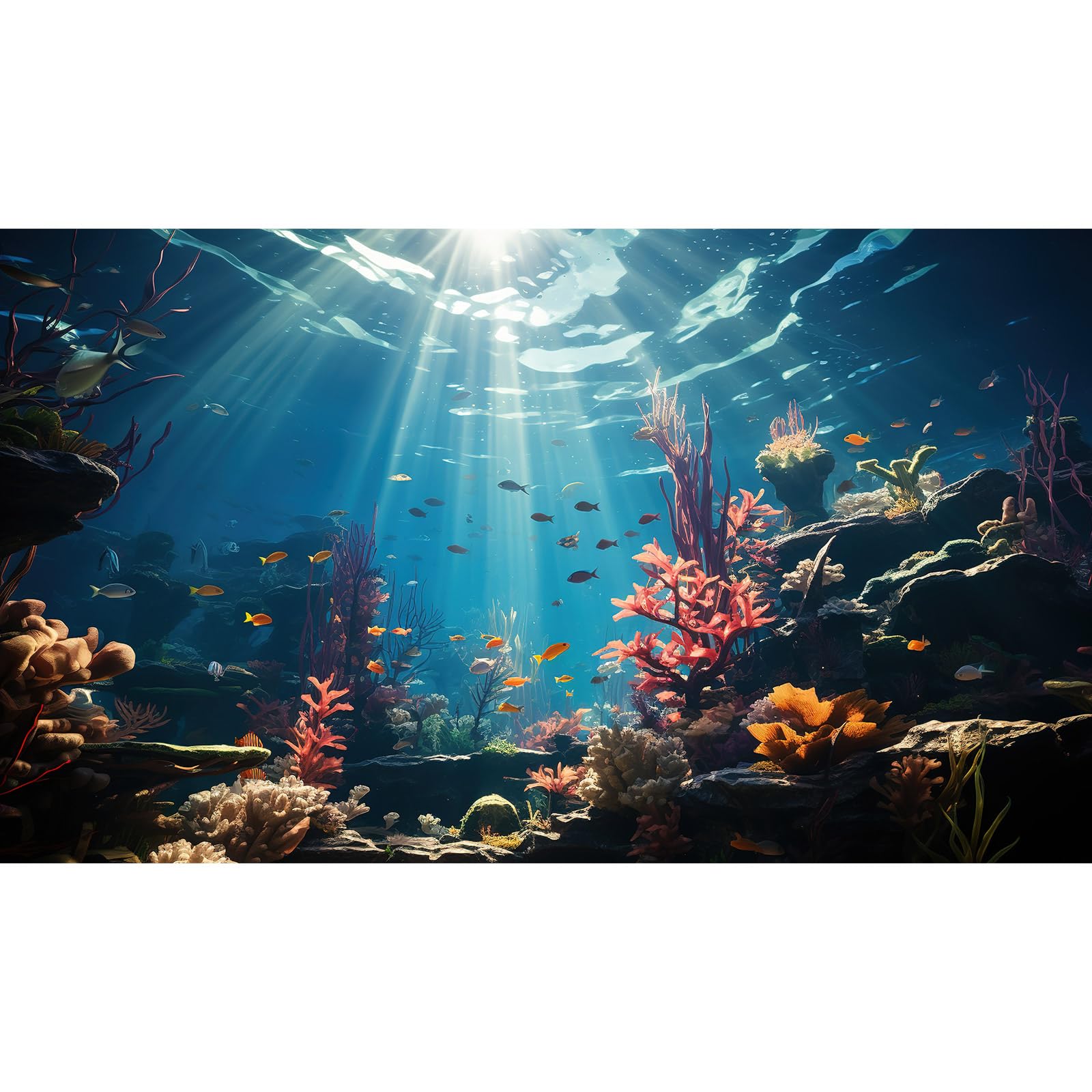 Ocean Floor Aquarium Background Under The Sea Coral Reef Fish Tank Background Underwater Aquatic Plants Sunray Terrarium Backgrounds Deep Ocean