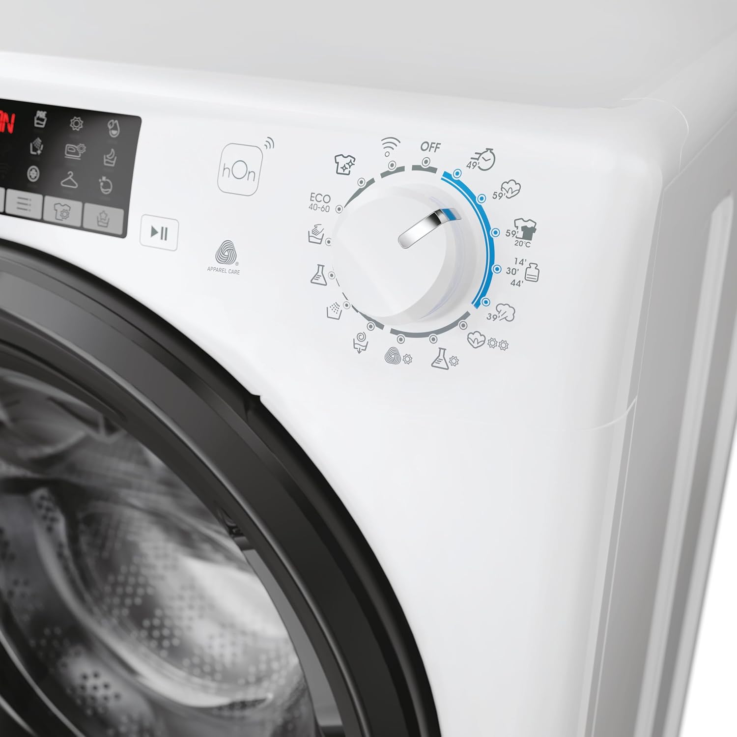 Close-up of the program selection dial on the Candy Smart Pro Inverter Washer Dryer.