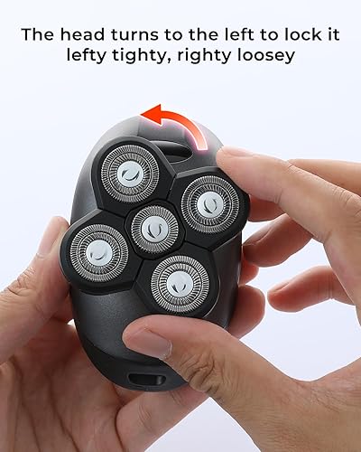 Miniatura 5 de Maquinilla de afeitar eléctrica para hombres, afeitadora eléctrica multifunción 5 en 1 para hombres, afeitadora de cabeza calva impermeable IPX7 con