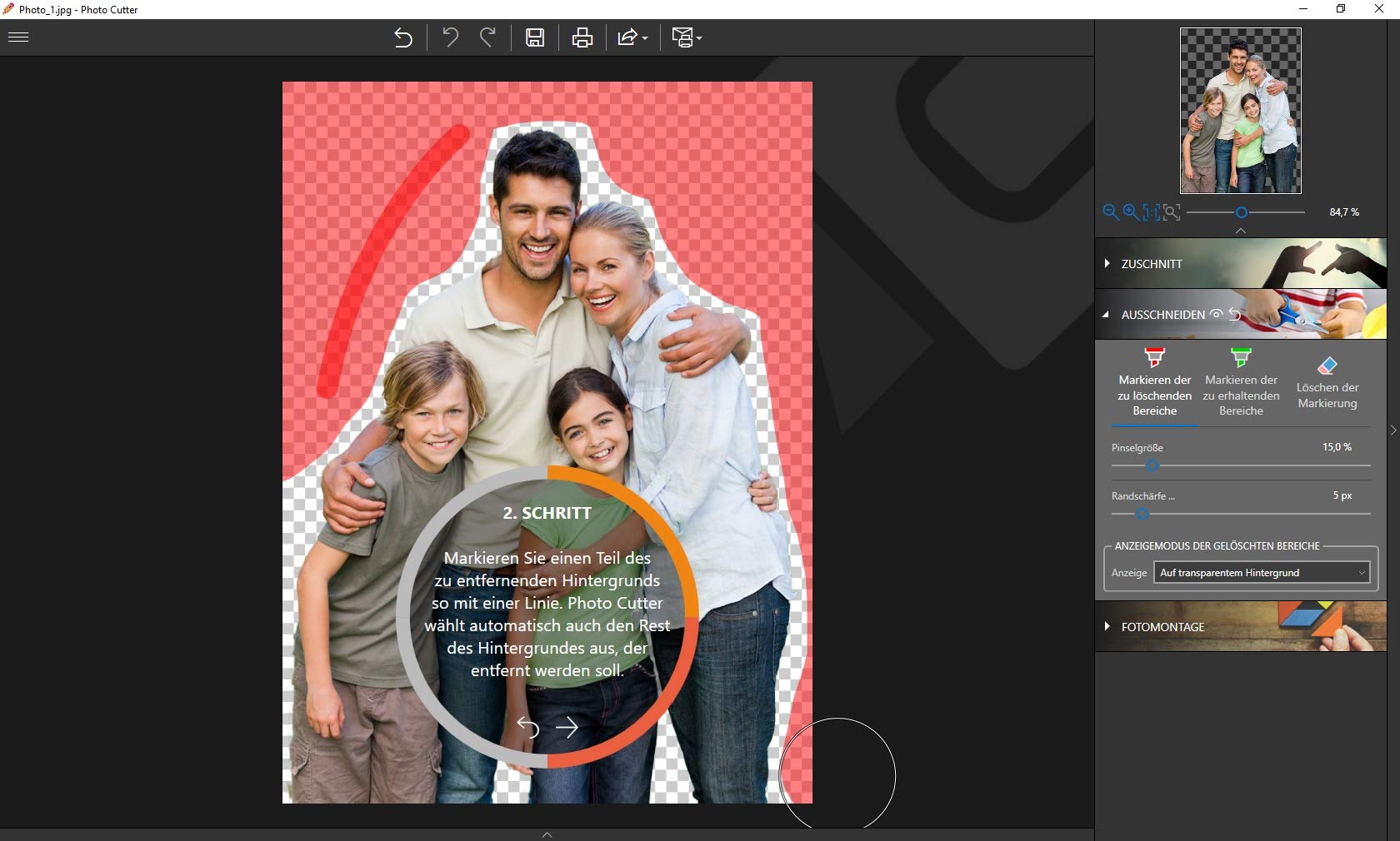 Fotos Ausschneiden 4 PRO Objekte Freistellen Bildbearbeitung für Windows 11
