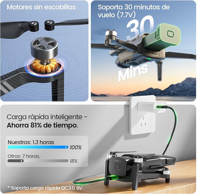 Holy Stone HS900 Drón 4K Kamerával – 3 Tengelyes Stabilizátor, 48MP Fotó, 6 km Átviteli Távolság, 30 Perc Repülési Idő, 249g, C0