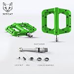 Pédales de VTT Plates - Pédales de Vélo Plates, Pédales de Bicyclette pour BMX/MTN/Road/Gravel/EBike, Plateforme, Remplacement pour Vélo d'Adultes & Enfants - 9/16 po