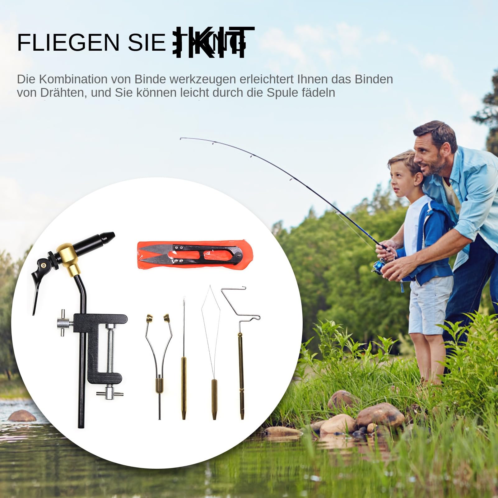 Lure Making Tools Kit d'outils de pêche – Appareil de Fixation des Mouches