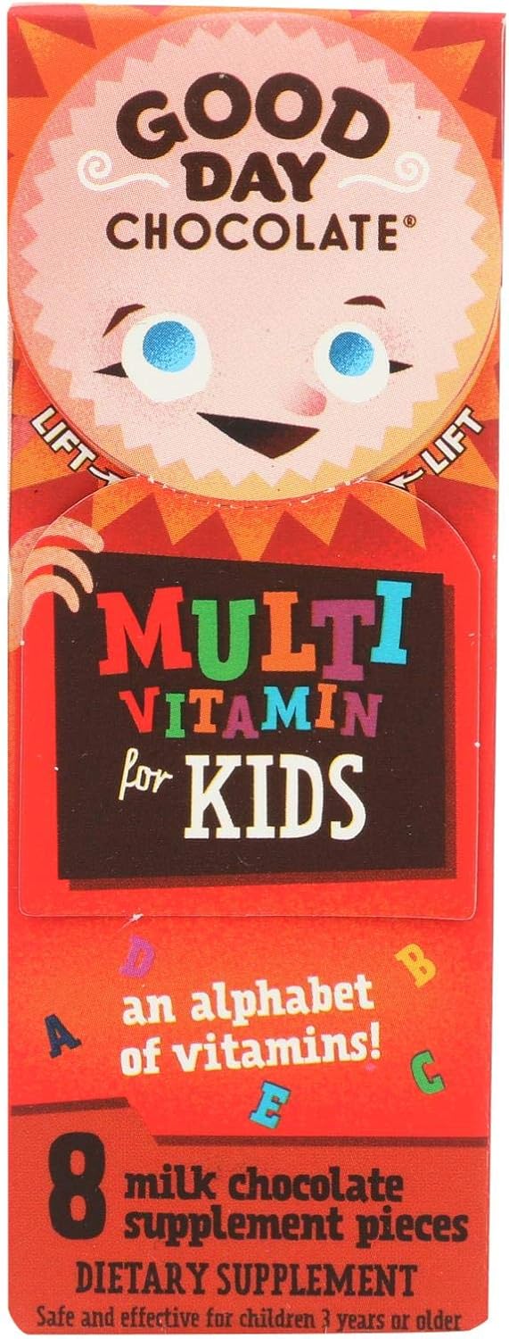 Amazon.com: Good Day Chocolate Kids Milk Chocolate Multivitamin, 8 CT ...
