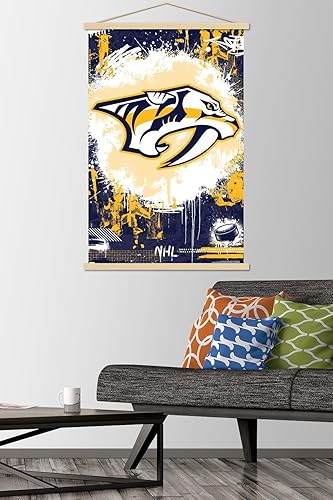 Miniatura 8 de Trends International NHL Nashville Predators - Maximalist Logo 23 Wall Poster, 22.37" x 34.00", Print and Black Hanger Bundle