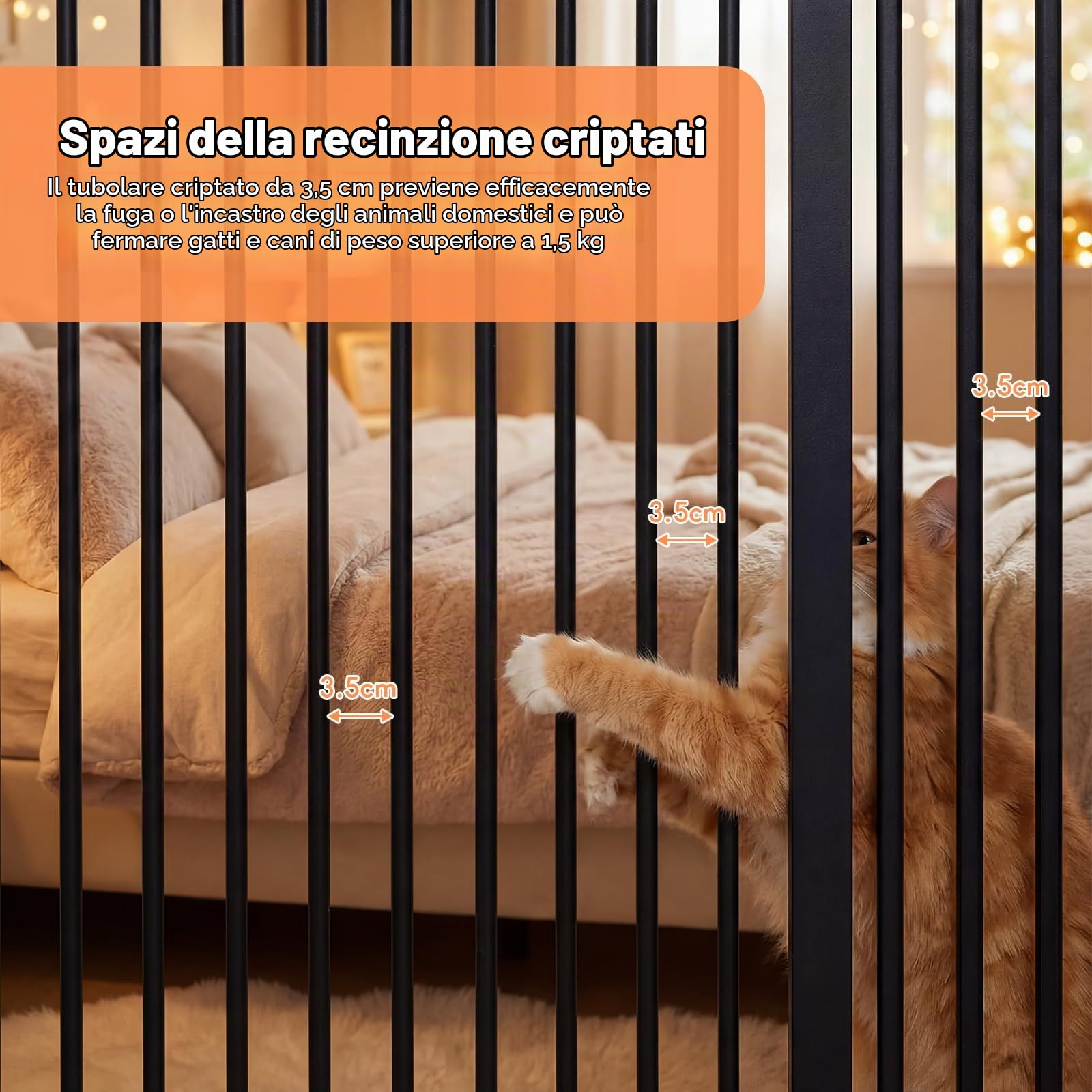 Cancello extra alto per cani e gatti, Porta per Animali 150 cm, in metallo, larghezza 75-85 cm, porta a doppio effetto, chiusura automatica, senza foratura, Adatto per corridoi/salotti(nero