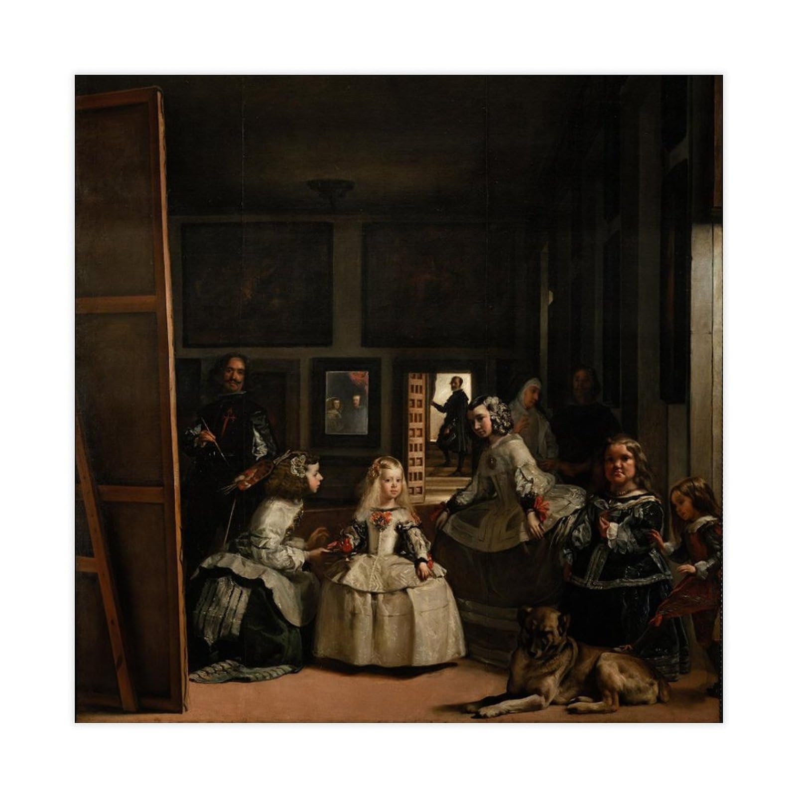 WCYB Diego Velazquez - Las Meninas (The Maids of Honor) Prints Posters Canvas Deco Paintings Wall Art For Office Unframe 20" L X 20" W