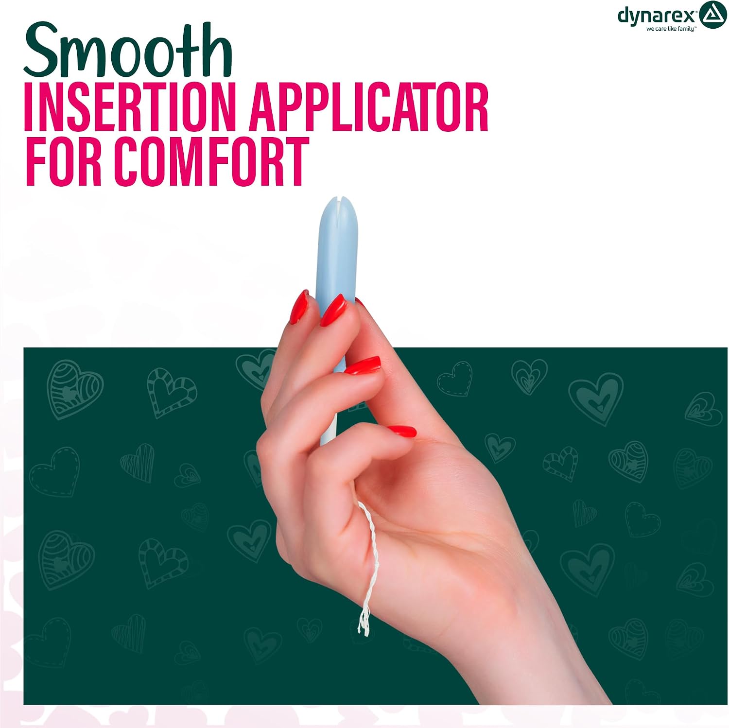 Dynarex Super Plus Tampons – Feminine Hygiene Product with Plastic Applicator – 8 Hour Protection – 1 Box of 20 Tampons