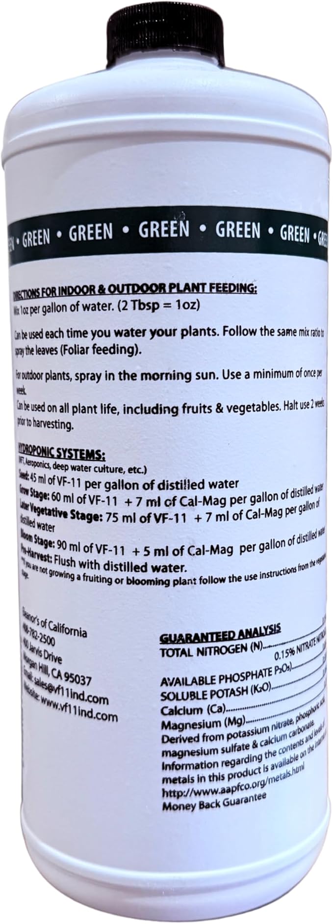 Eleanor's VF-11 Fertilizante para Plantas - 946 ml miniatura 2
