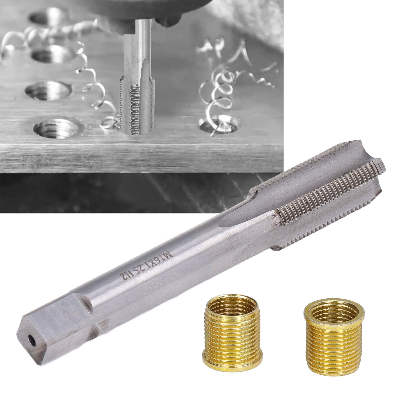 Kit di Riparazione Filetti Candela - Strumenti M14x1.25 e M16x1.25 per Motori a Benzina, Inclusi Inserti in Acciaio Inossidabile