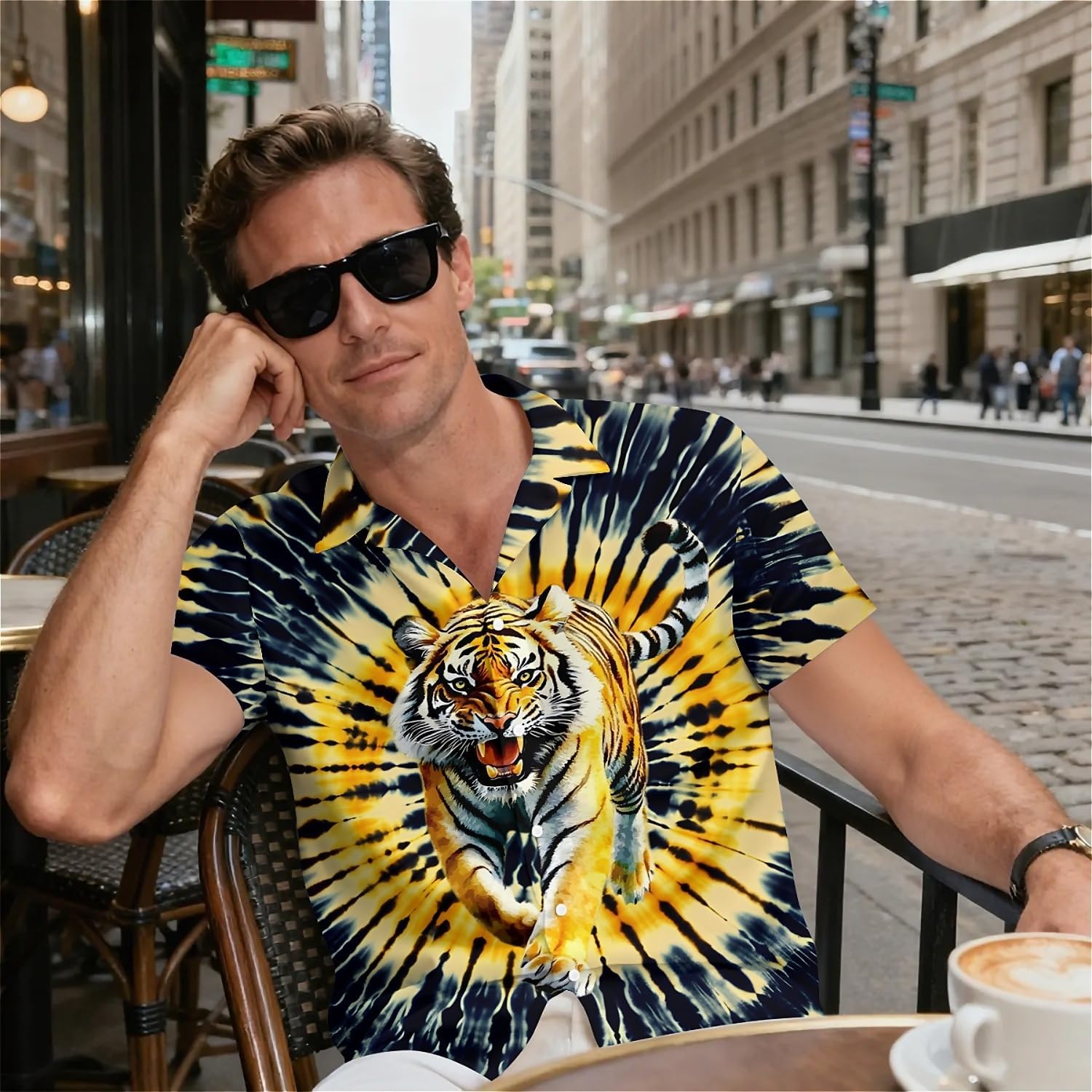 Skull Mens Funny Hawaiian Shirts Summer 3D Graphic Button Down Short Sleeve Tropical Holiday Beach Aloha Shirt Medium - Image 6