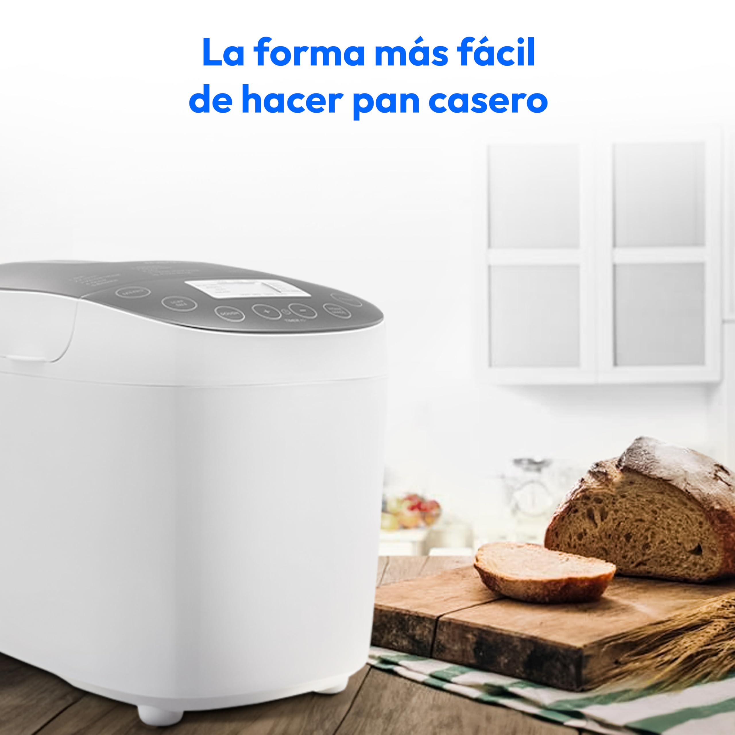MEDION Panificadora (panificadora, 950 vatios, hasta 1600 g, 20 programas de horneado, 3 niveles de dorado, función mantener caliente, ventana de visualización, preajuste de tiempo, MD 12040)